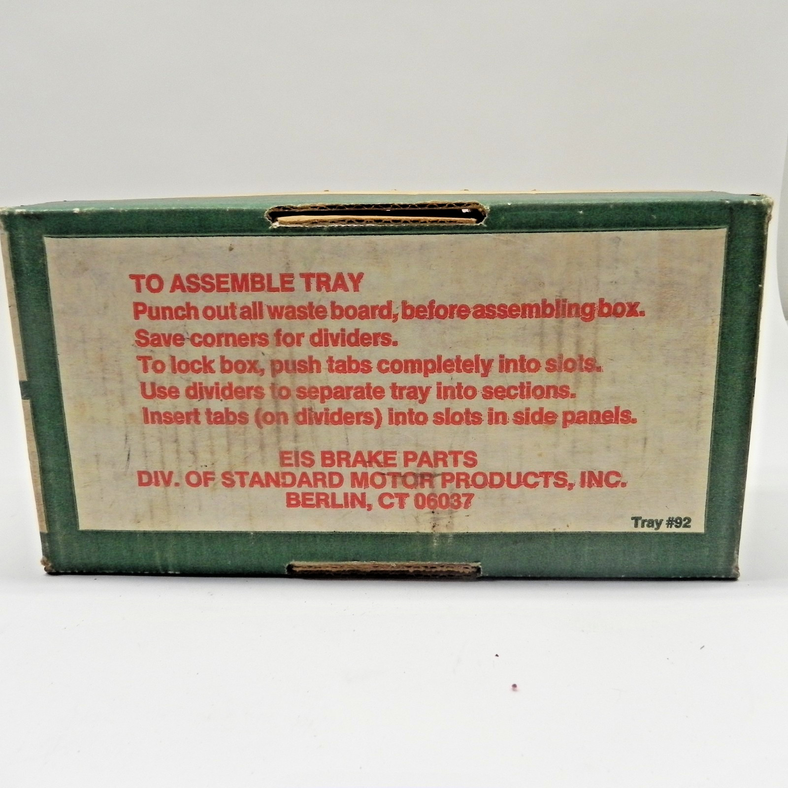 EIS AUTOMOTIVE CORP SERVICE STATION COMPONENTS CARDBOARD BOX EMPTY DISPLAY USED