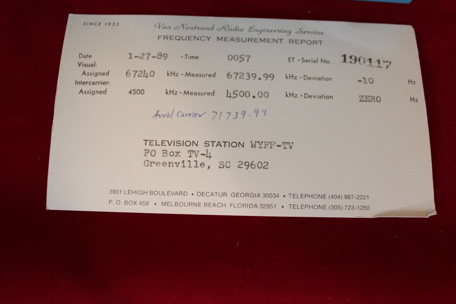 Vintage Sperry Speci-File Box Complete Cards w/ Van Nostrand WYYF TV Tech Report
