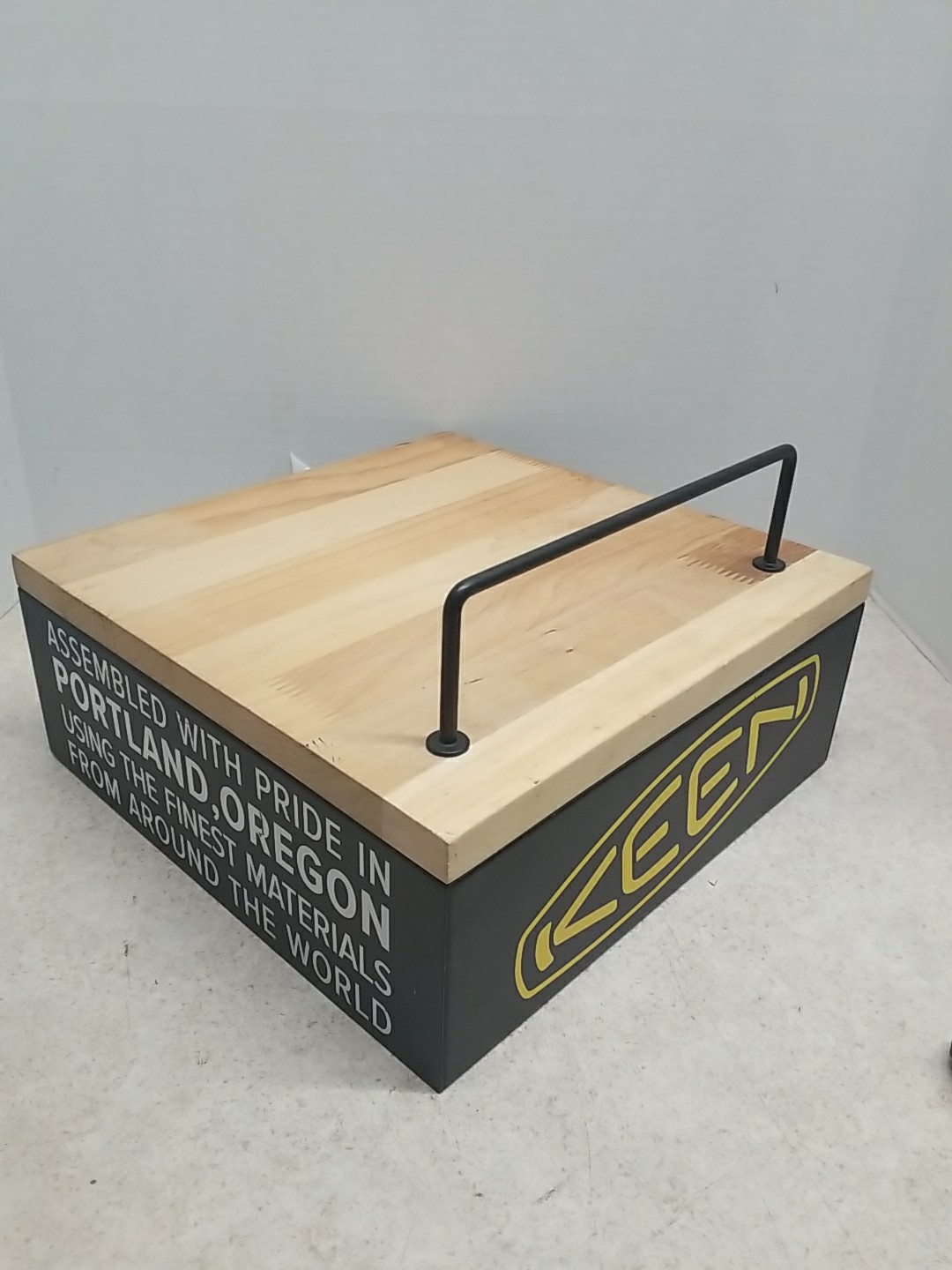 Keen Shoe Brand Sign Stand Store Advertising Display 12” x 12”x 5″ Portland Or.