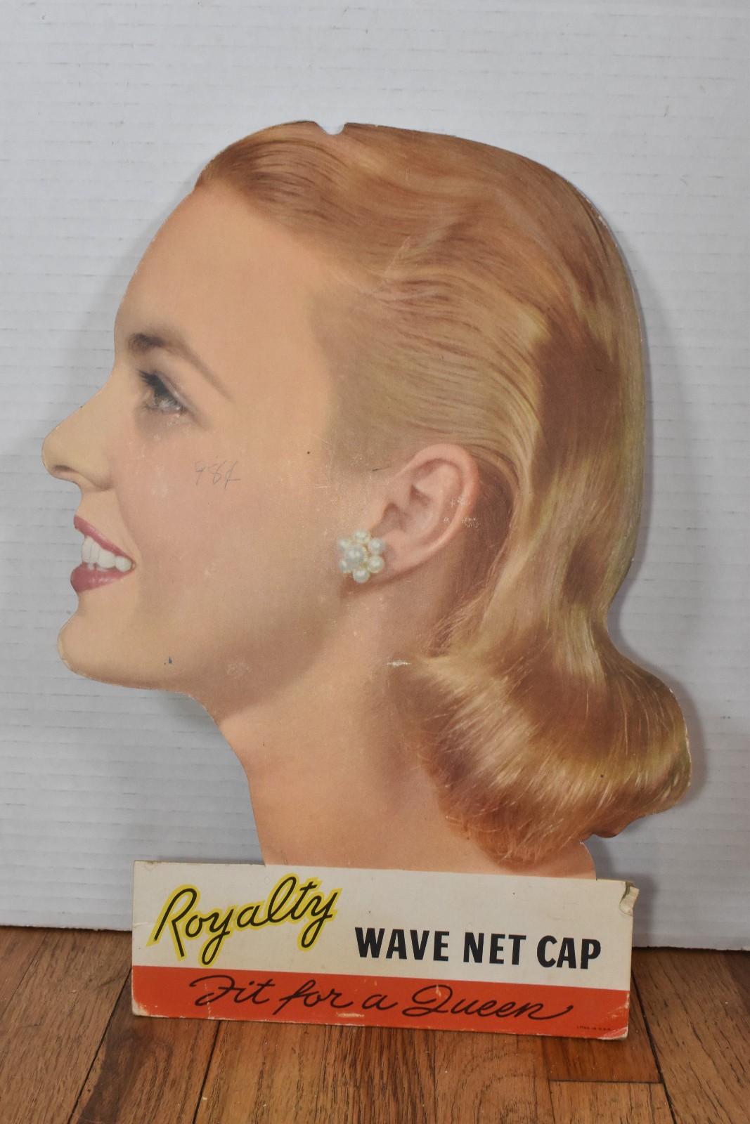 Vintage Royalty Wave Net Cap Die-Cut Cardboard Counter Display Sign