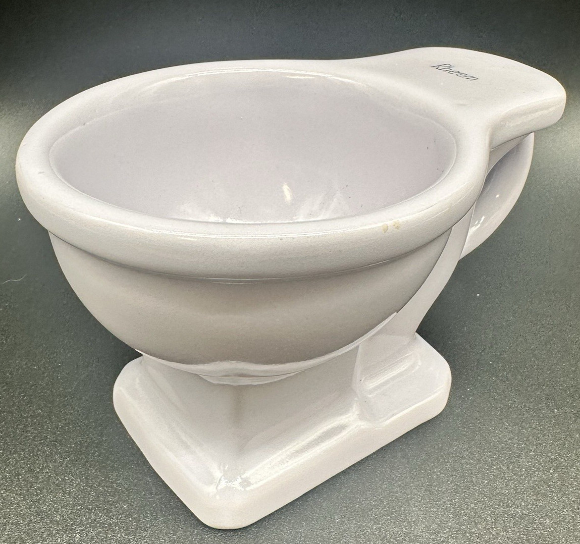 Vintage Rheem Salesman Sample Ceramic Toilet 6.75″ long x 4″ tall Coffee Mug Cup