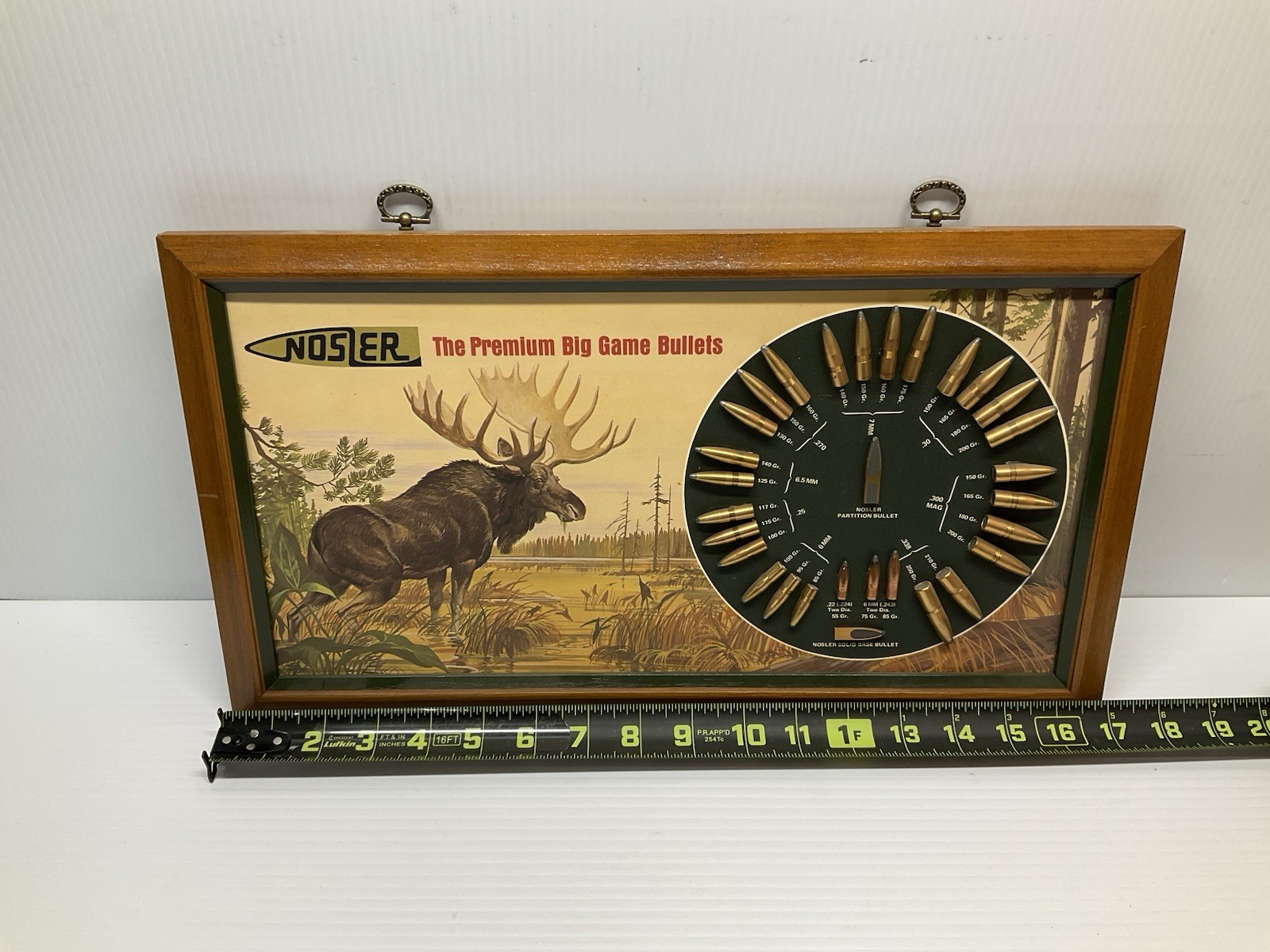 Nosler Moose in Swamp Bullet Display/Board Not Winchester, Speer, or Hornady USA
