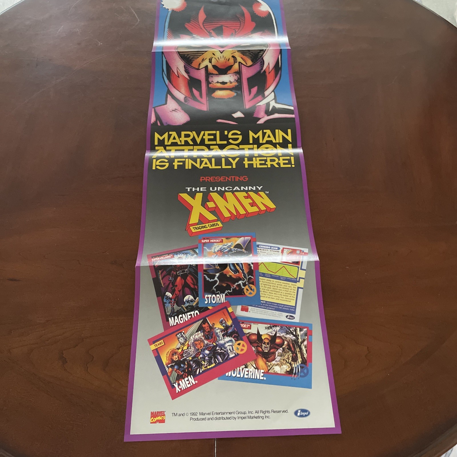 The Uncanny X-Men Trading Cards Retail Store Owner Advertising Poster 1992