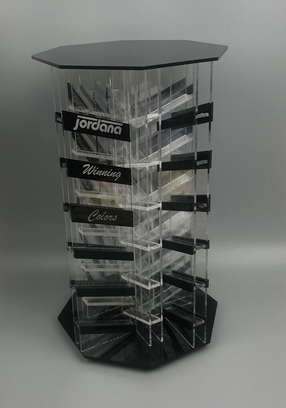 Jordana Cosmetics Acrylic Revolving Store Display Case Organizer