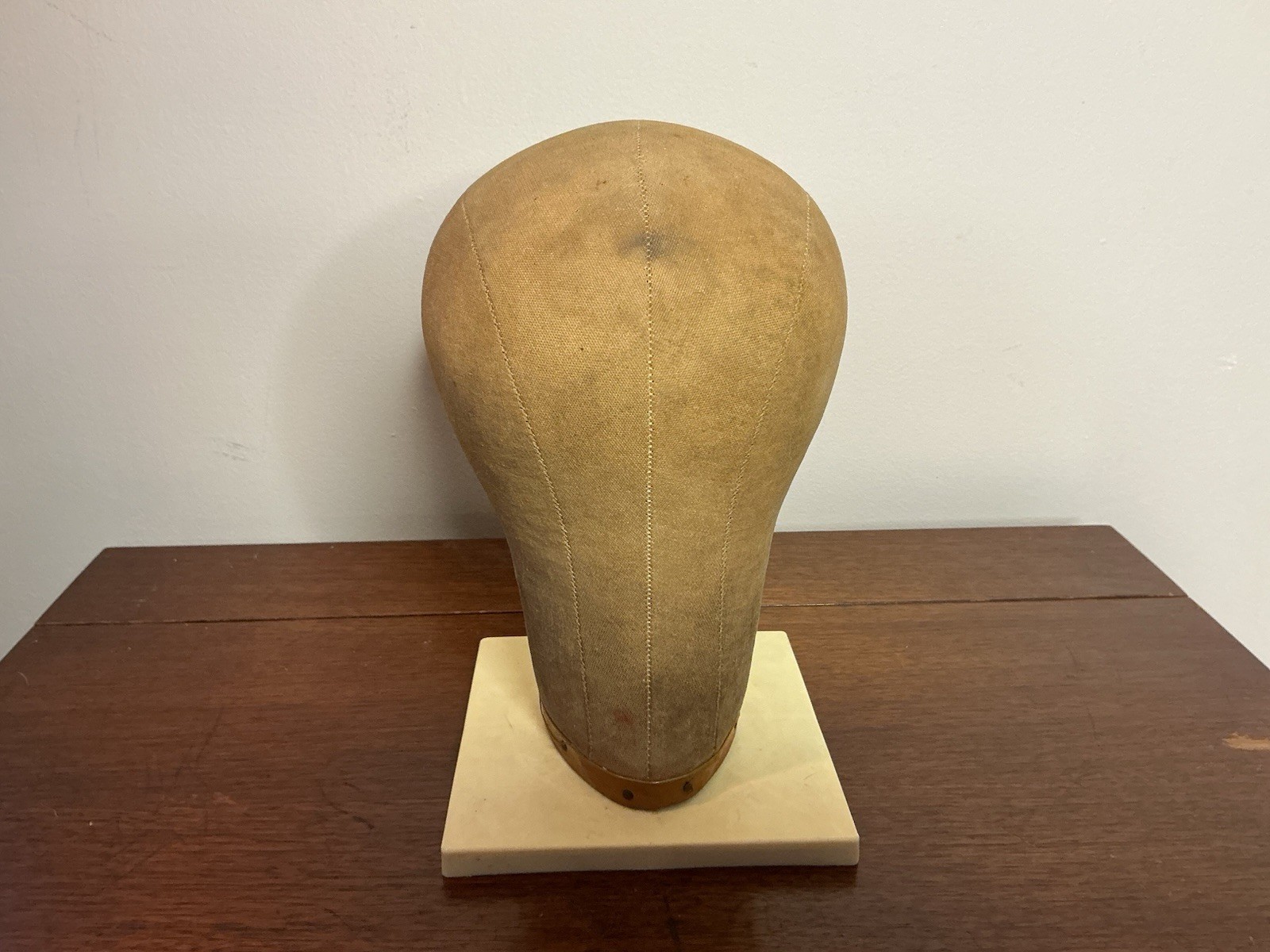 ANTIQUE MILLINERY HEAD Store Display Primitive Hat Mannequi