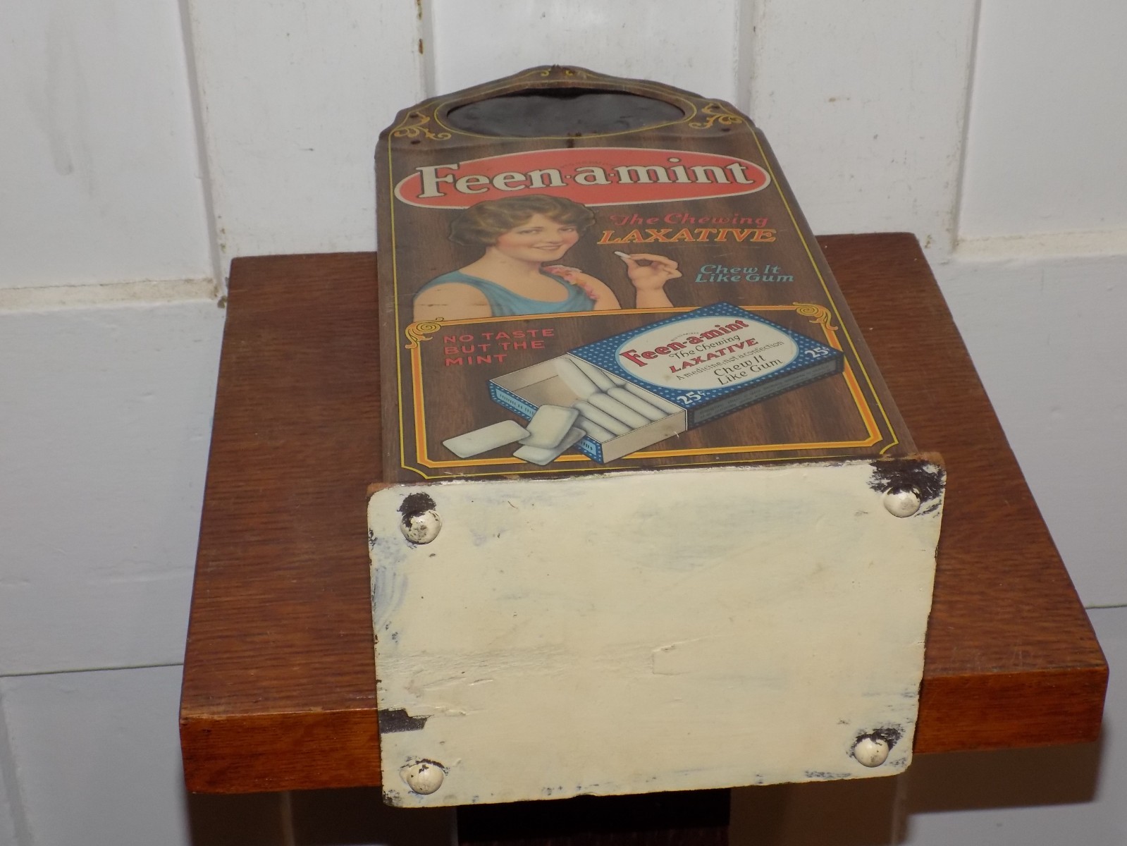 Vintage Feen-A-Mint Chewing Laxative Tin Store Display