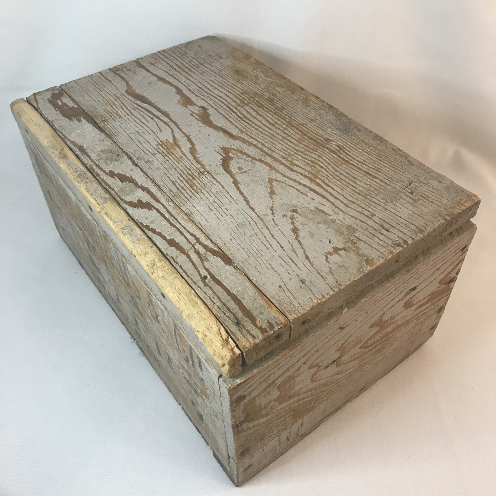 Antique Ward L Andrus Co Oysters Shipping Crate Wood Box Advertising Detroit Can