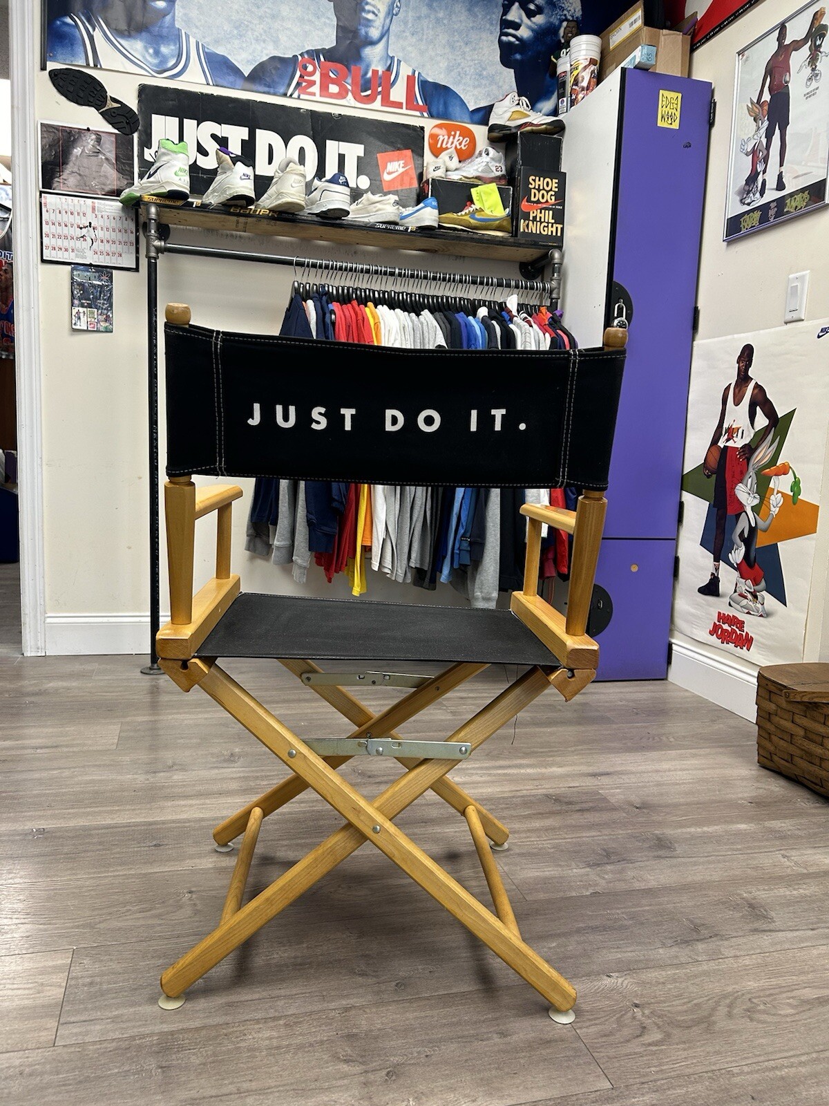 Vintage Nike Director Chair Black “Just Do It” Promo Rare Collectible Seat