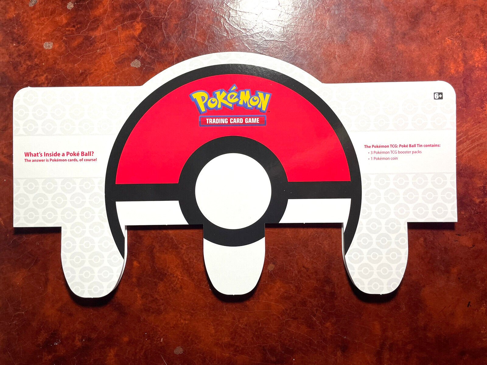 POKEMON Trading Card Game Poke Ball Tin Header Sign 14″X 7 3/4″- NO CARDS