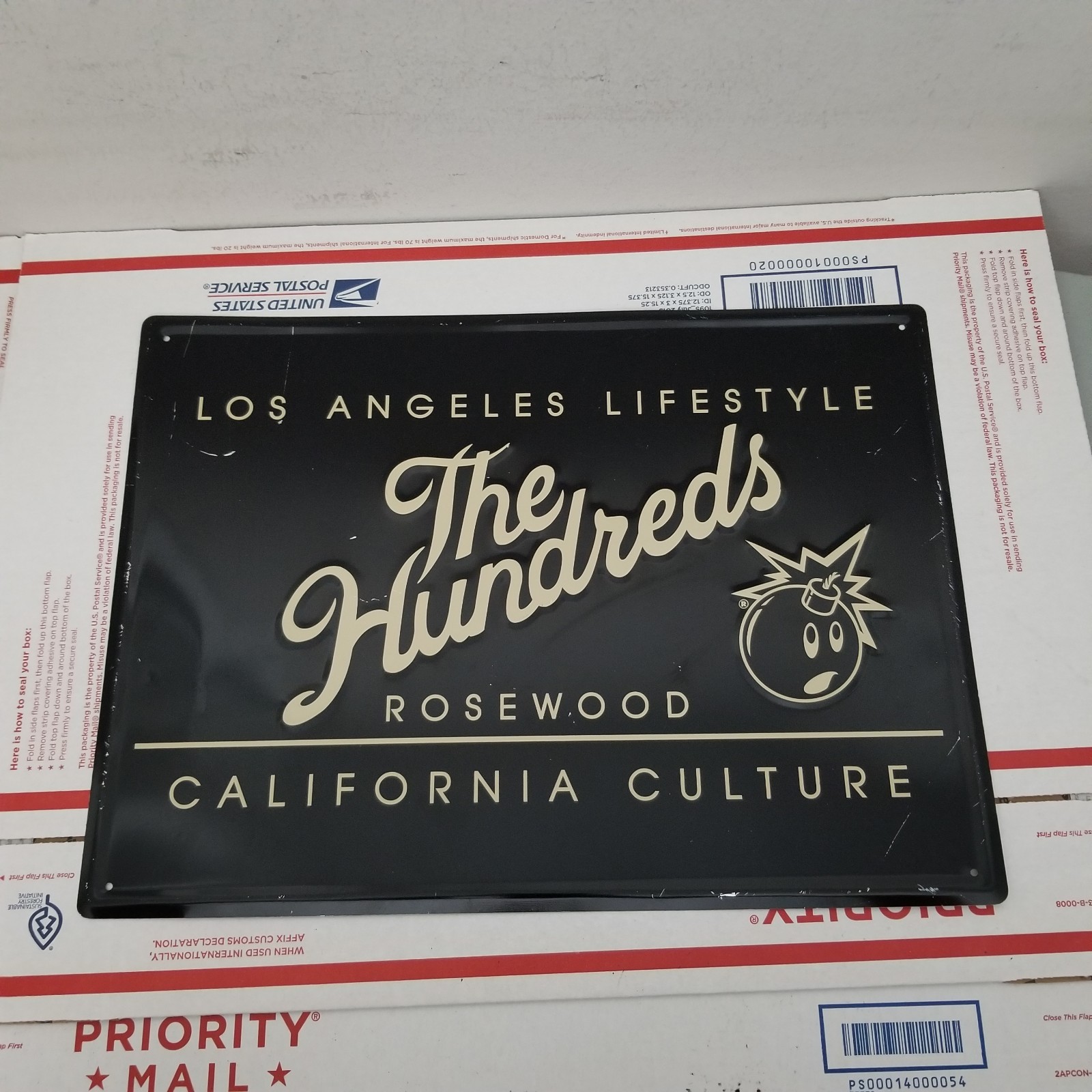 The Hundreds Sign Metal Vintage Los Angeles Skate Store Display Clothing Company