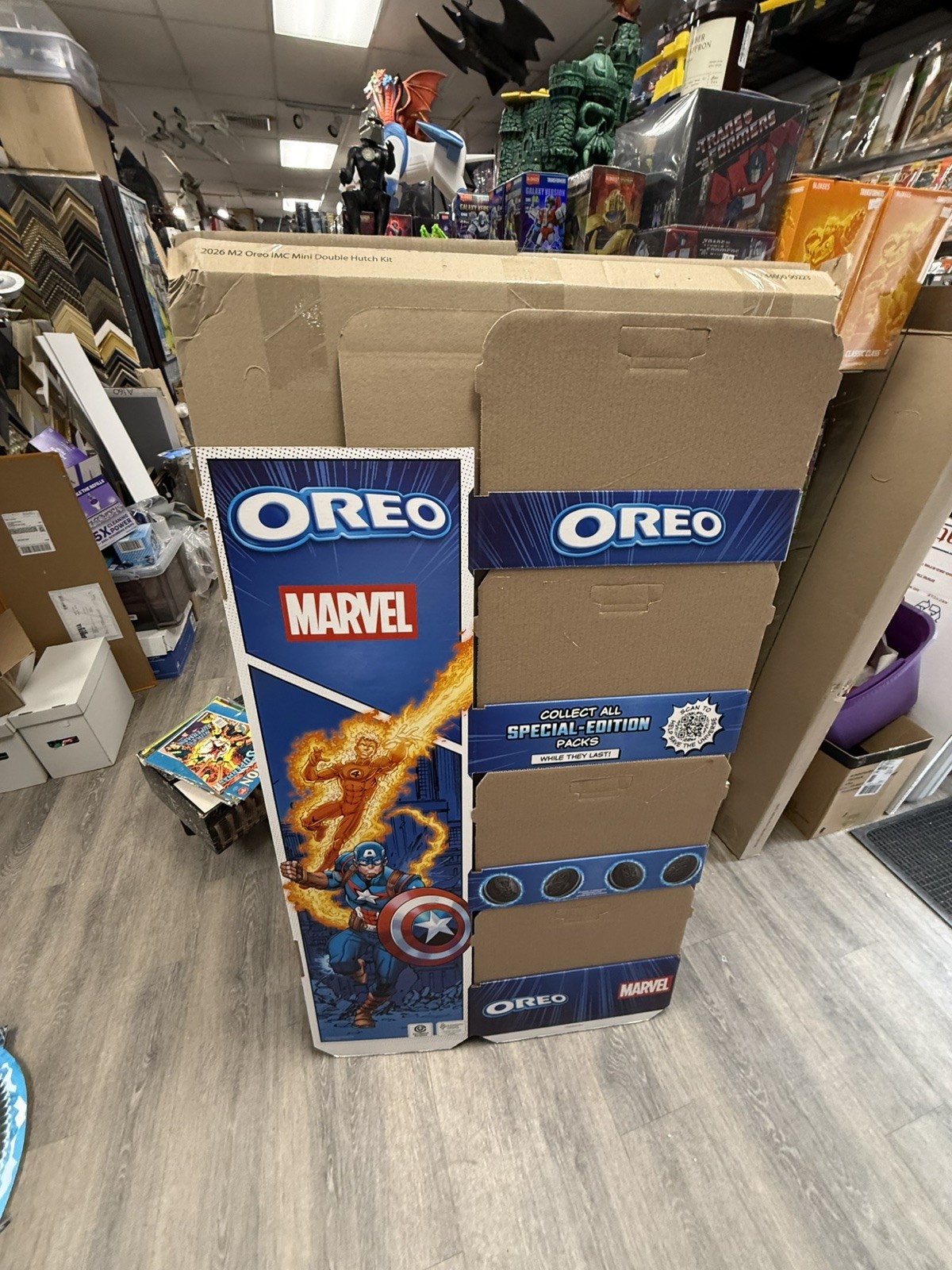 Oreo Cookies Marvel Comics Store Display Unused Wolverine Spider-Man X-Men small