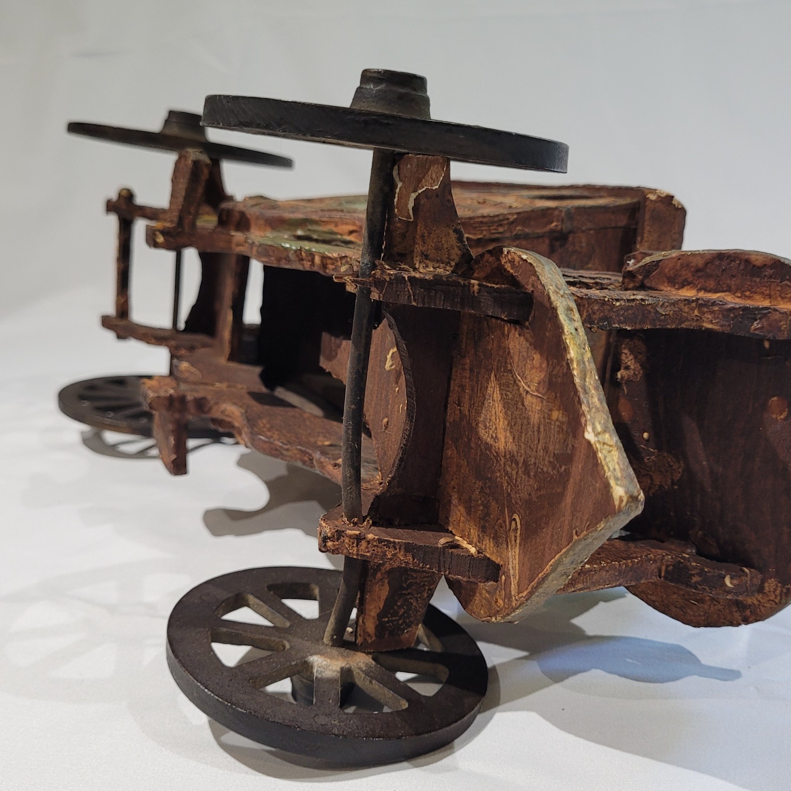 RARE ANTIQUE 1800’S WOOD TOY-ROYAL VICTORIAN CARRIAGE-METAL WHEELS – BEAUTIFUL!!