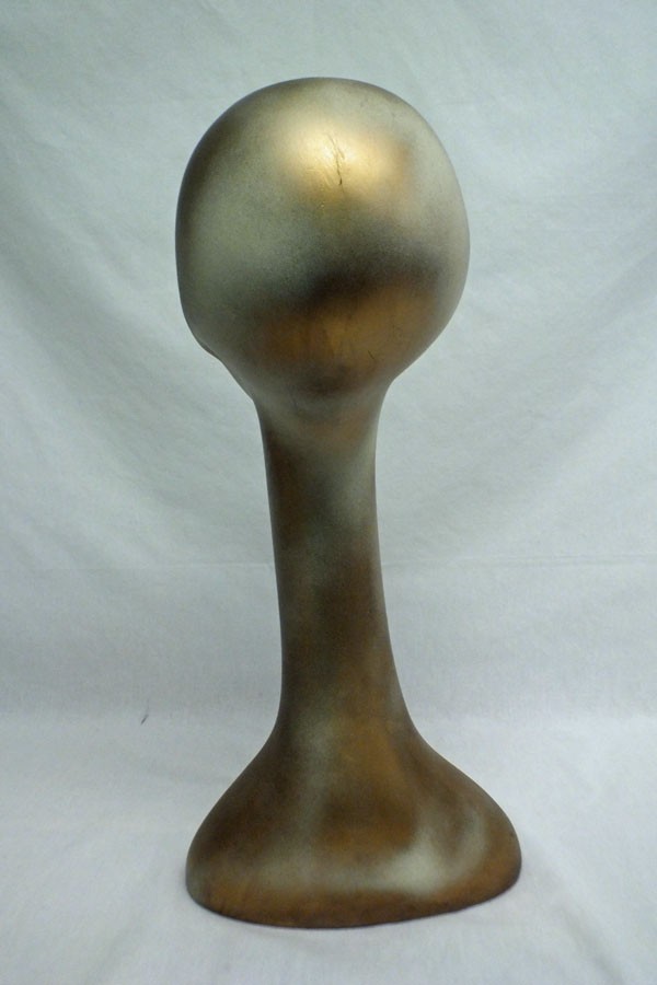 Vintage 1970s Fashion Tress Hat Wig Stand Head Store DIsplay Alien Long Neck