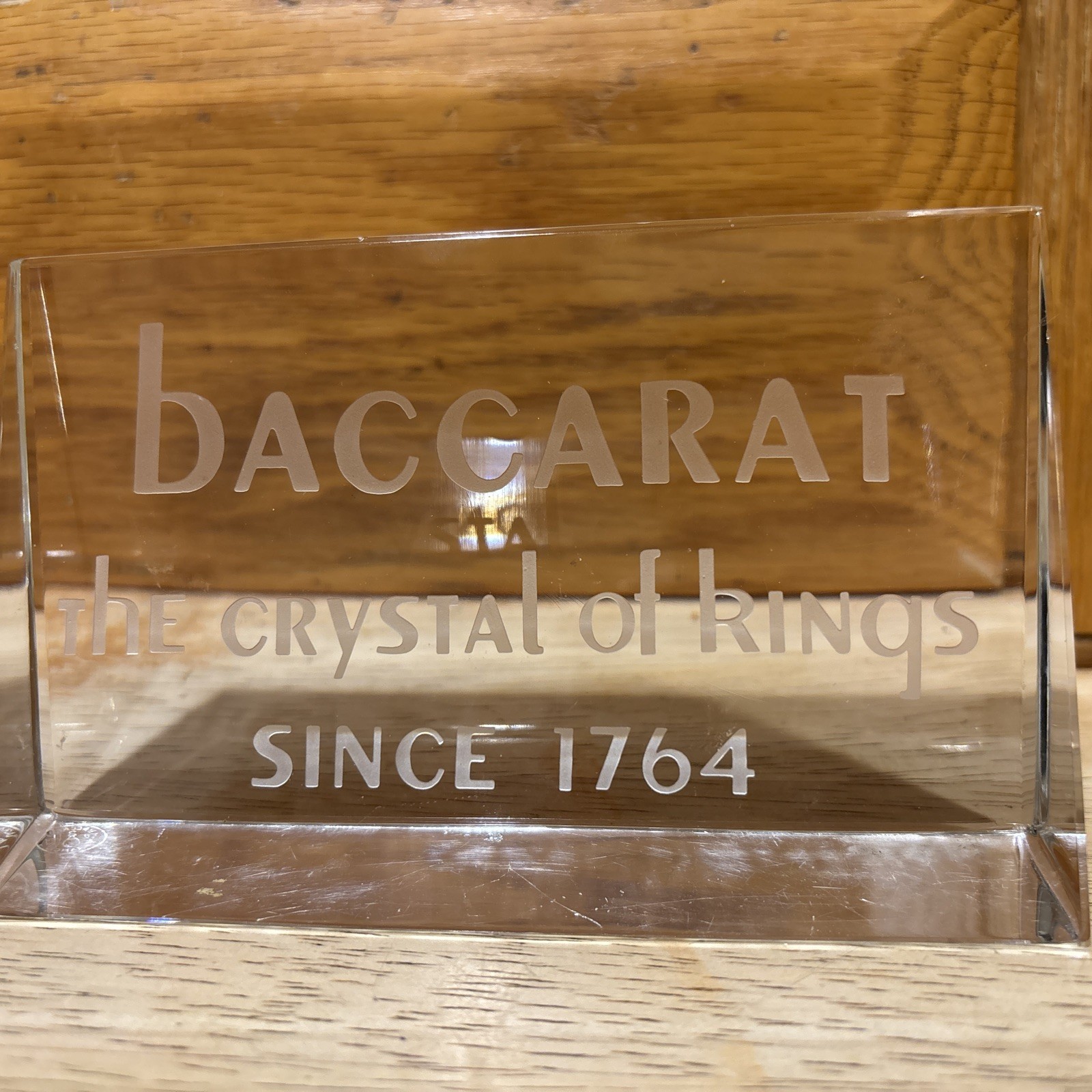 Vintage Baccarat Crystal Store Display Sign