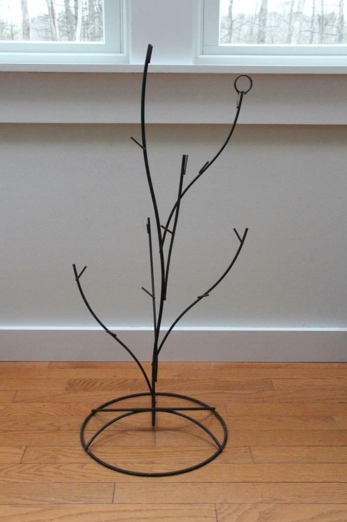 Vintage Mid Century Black Wire Tree Countertop Store Display-Jewelry Ornaments