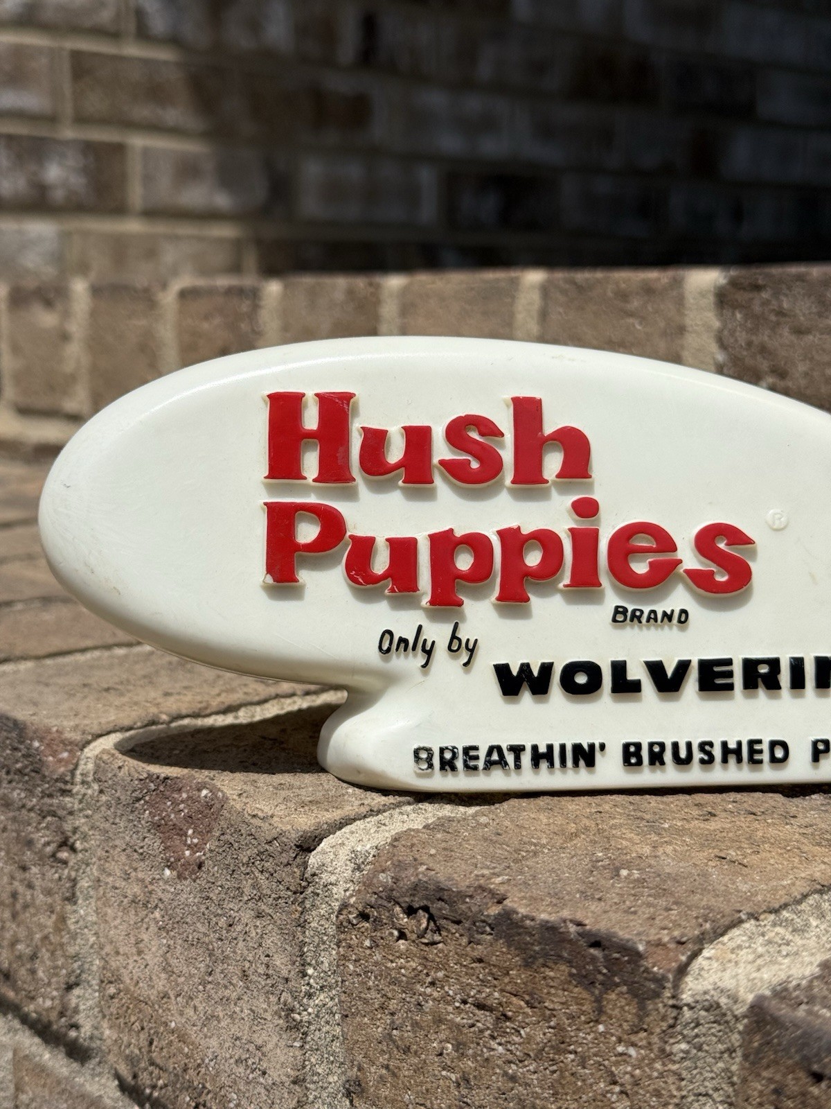 Vintage Hush Puppies Wolverine Advertising Plastic Store Counter Display