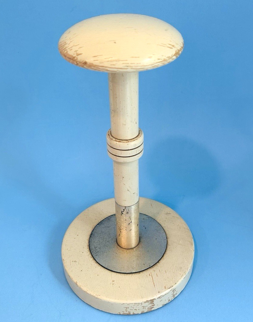 Vintage Wooden Hat Stand Table Top Display General Store Farmhouse