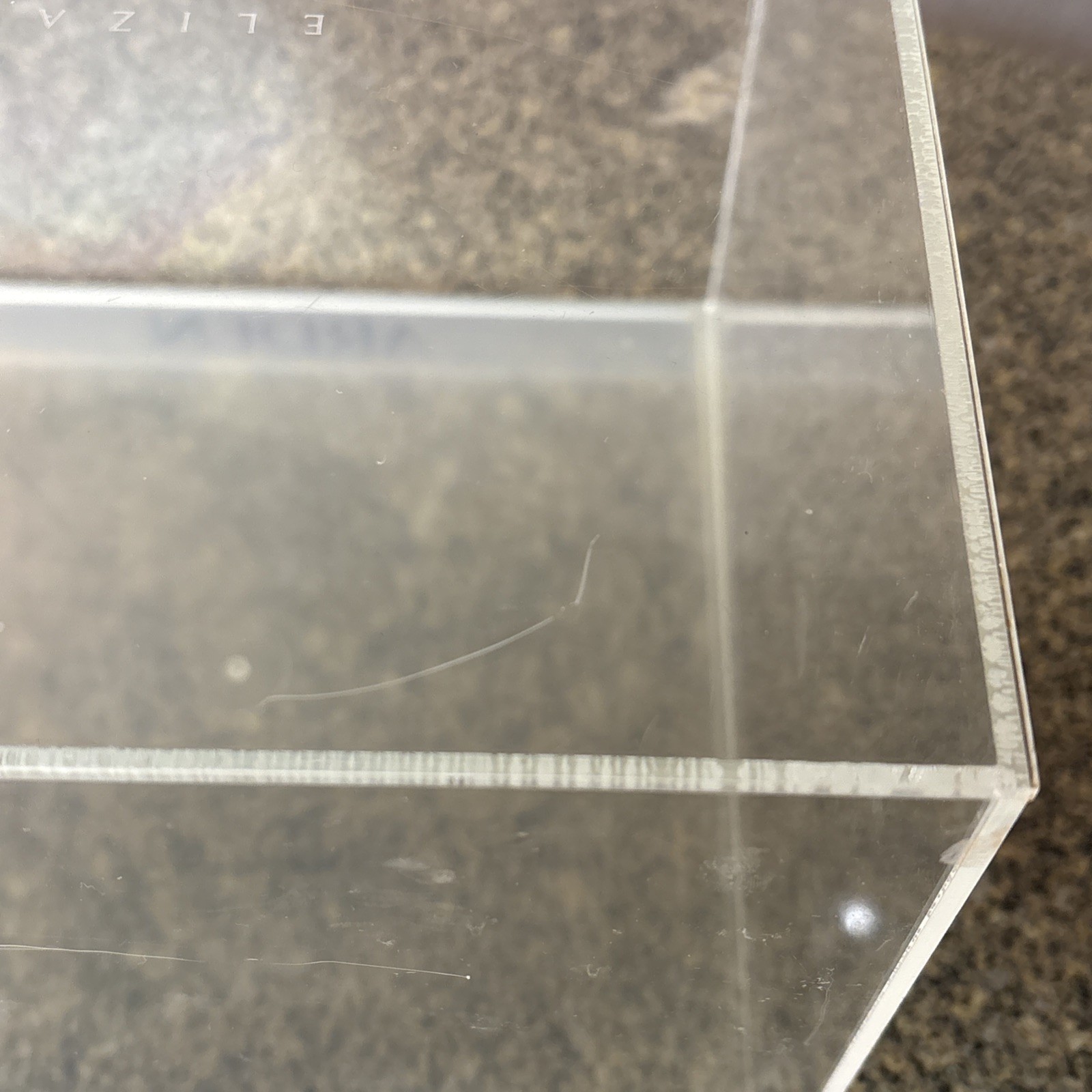 Vtg Square Acrylic Plastic Store Display Case Elizabeth Arden Cosmetics Makeup