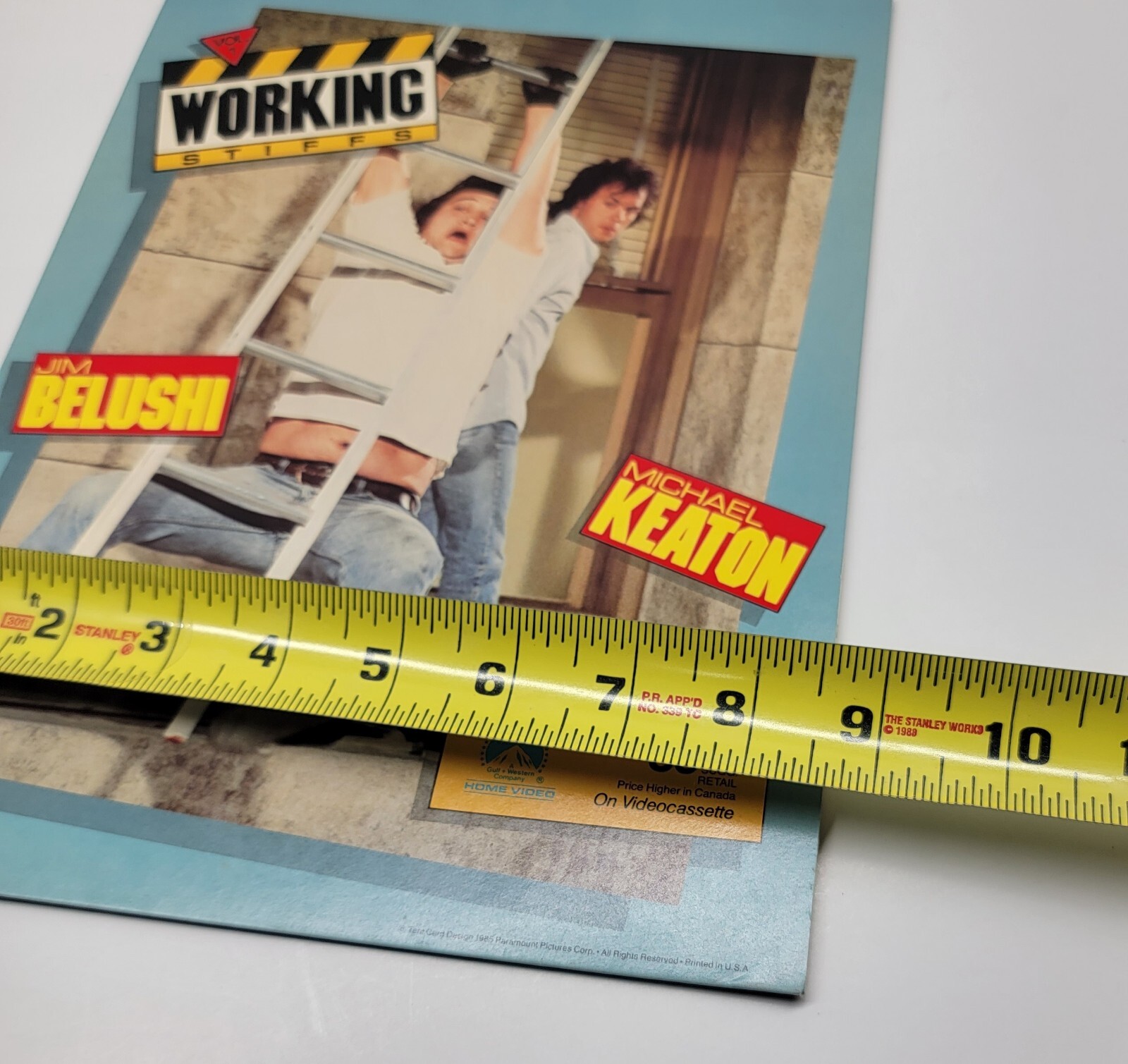 1985 POLICE SQUAD 🚔 VIDEO STORE DISPLAY DOUBLE SIDED W/ WORKING STIFF VOLUME 1