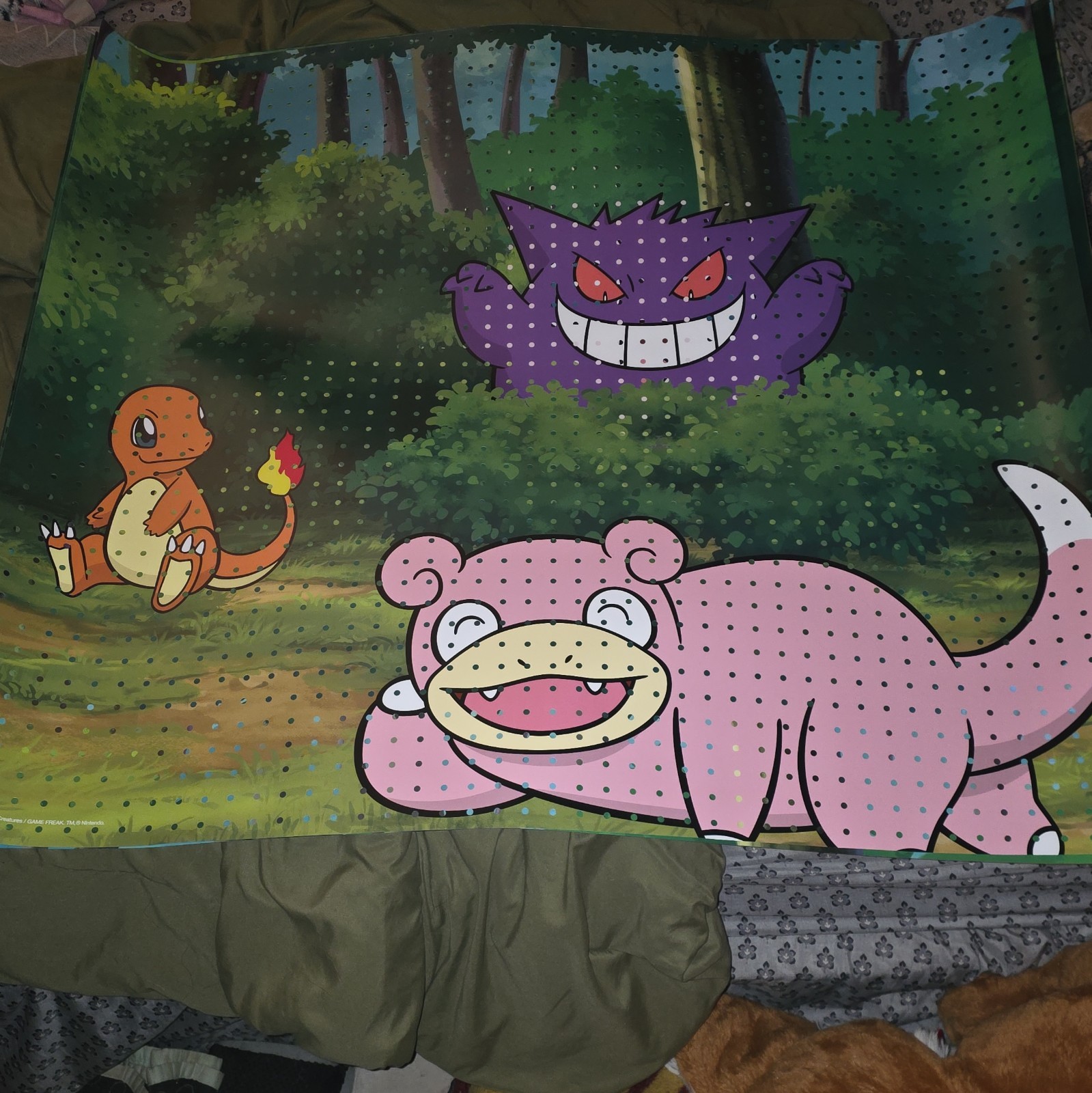 Nintendo Pokémon Store Display Pegboard Panel 2000 Charmander Gengar Slowpoke