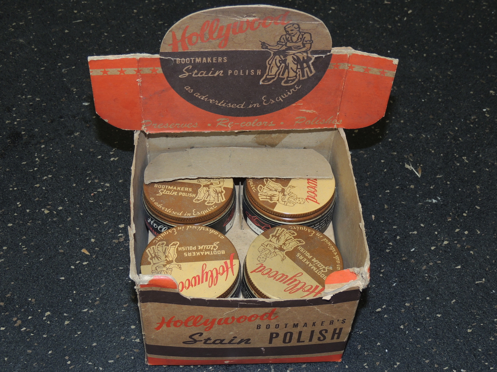 Antique Store Display Packaging Hollywood Bootmakers Stain Polish