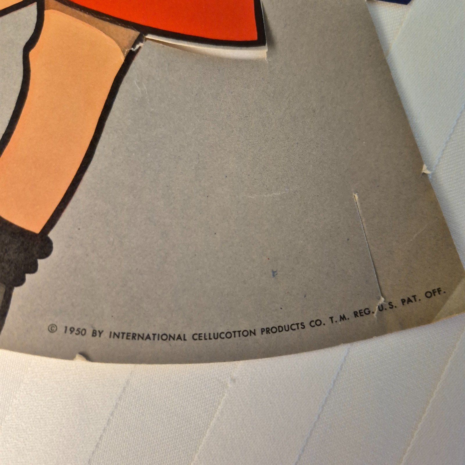 1950 LITTLE LULU TISSUES CARDBOARD STORE COUNTER ADVERTISING PIECE 10″