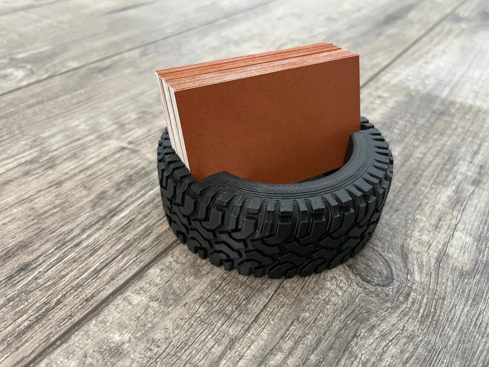 Tire Business Card Holder – Wheel Shop Display Stand Desktop Countertop