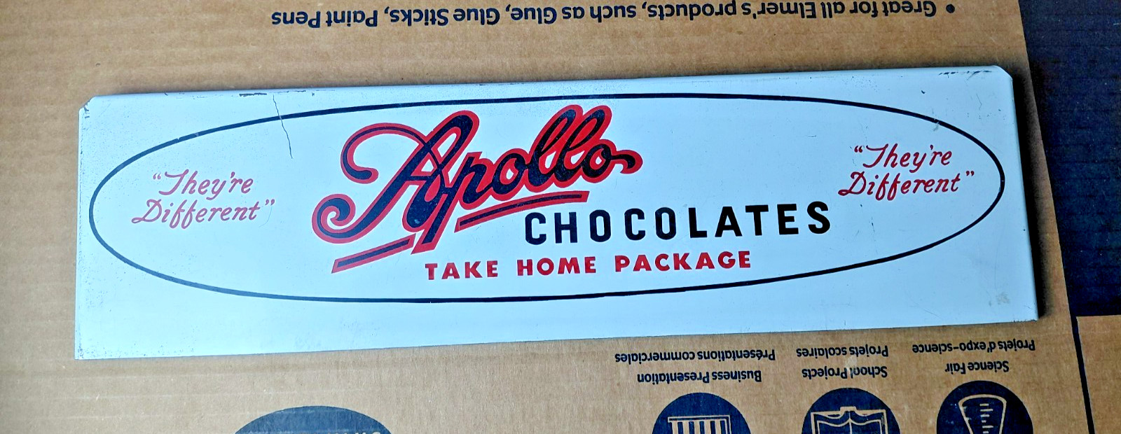 Vintage Antique Apollo Chocolates Metal Advertising Sign Candy Display Rack