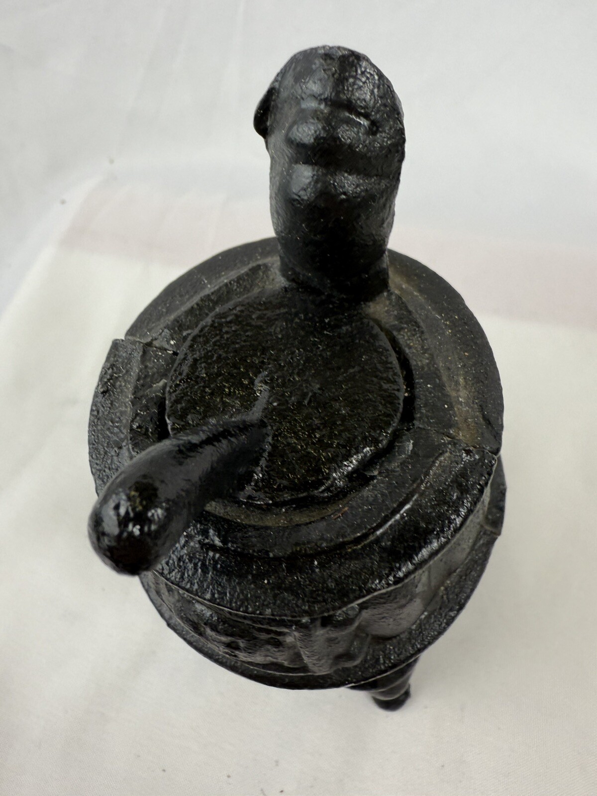Antique Pot Belly Stove 5 inch Miniature Cast Iron Lid Dollhouse Sales Sample