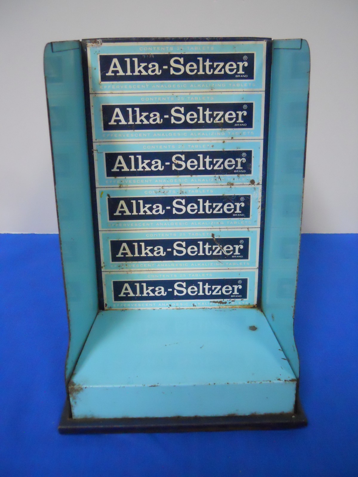 Vintage ALKA-SELTZER Counter Display w Tape Dispenser General/Country/Drug Store