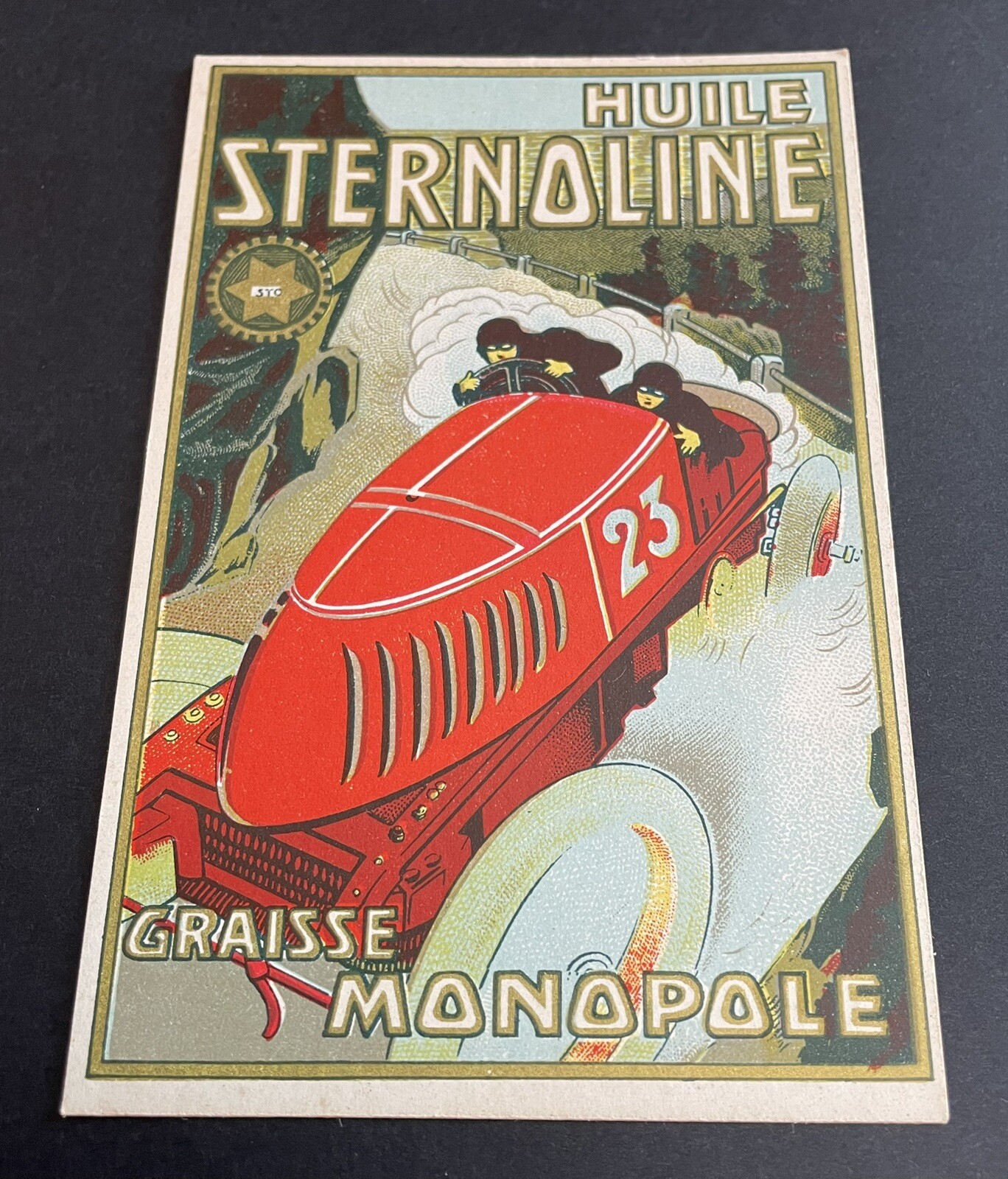 CPA, oil, oil can, old garage enamel plate, sternoline, monopoly