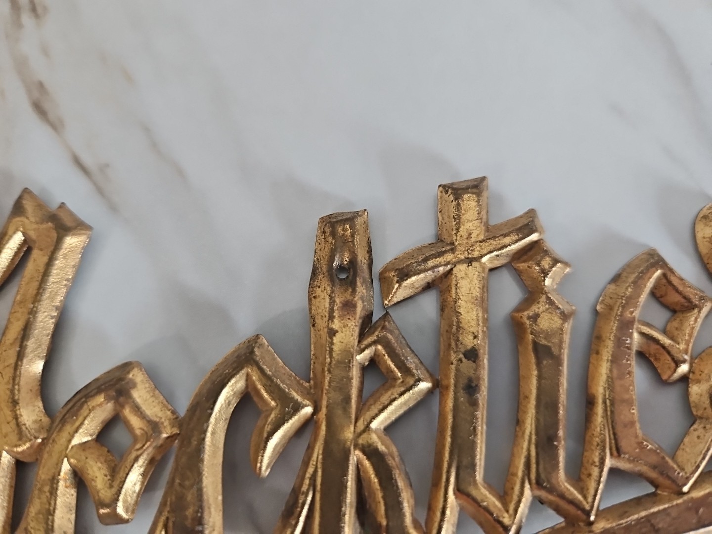 Vintage Light Weight Metal “Neckties” Sign Store Display Patina
