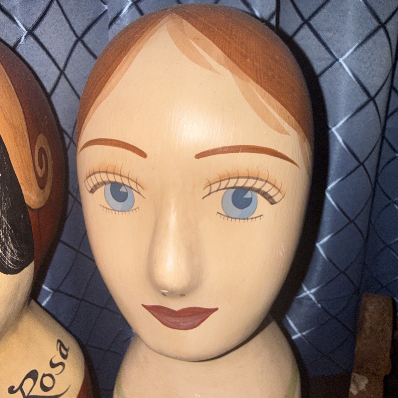 Vintage Millinery Plaster Heads Anique, Rosa, & Mme De Chelles Hat/wig Display