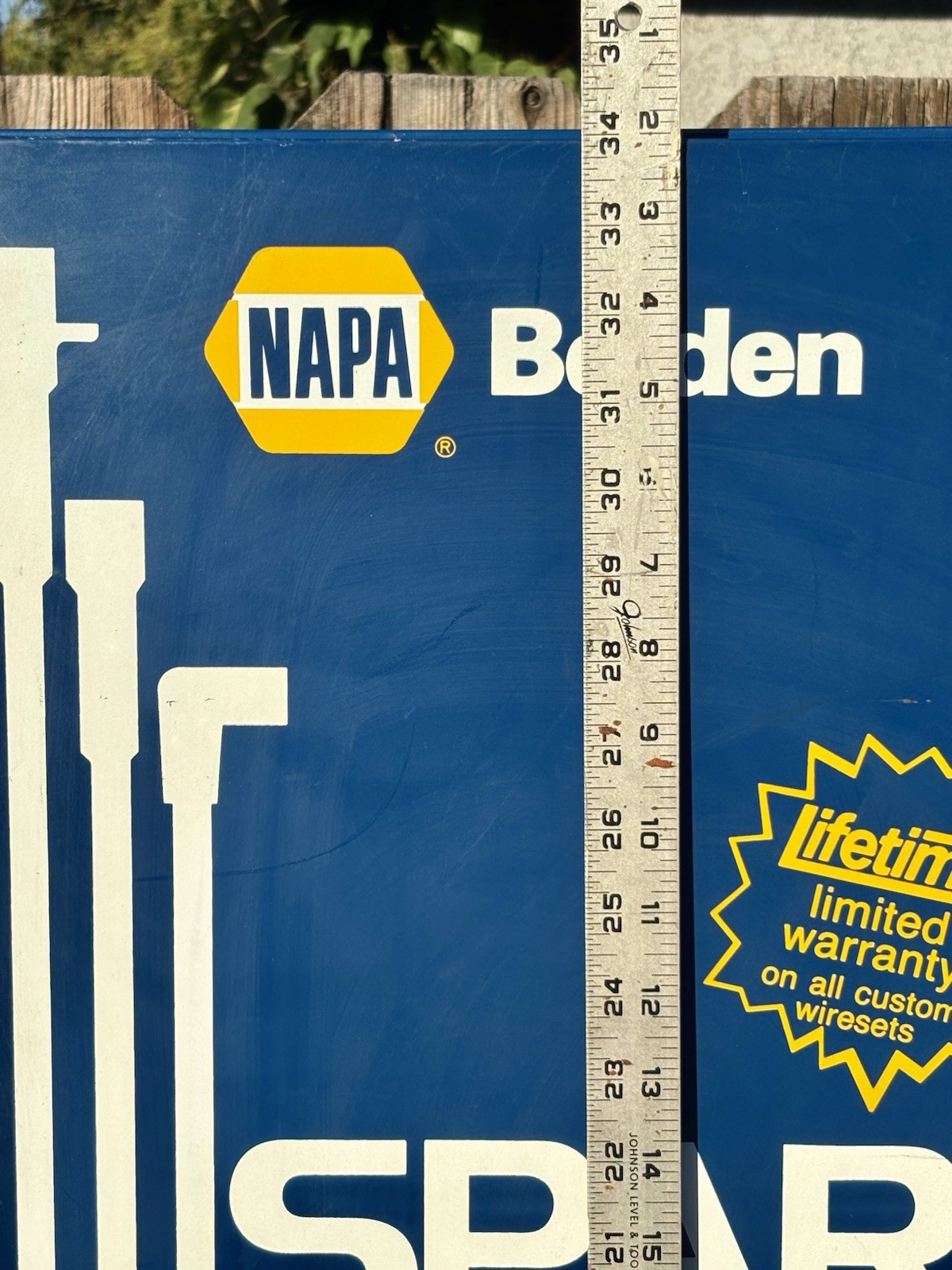 Vintage NAPA Belden Metal Spark Plug Display Cabinet Advertising Part Storage