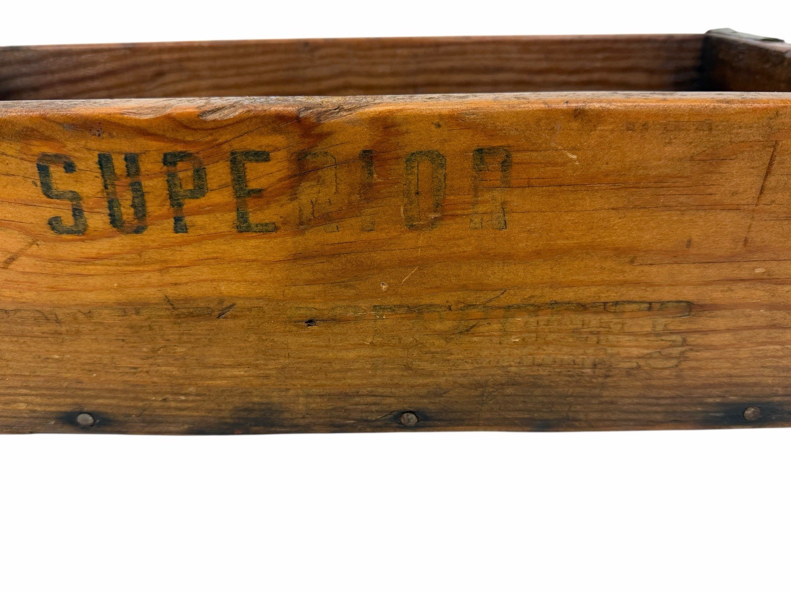 Vintage SUPERIOR CONCRETE ACCESSORIES Wood Store Display Shelf Tray Crate