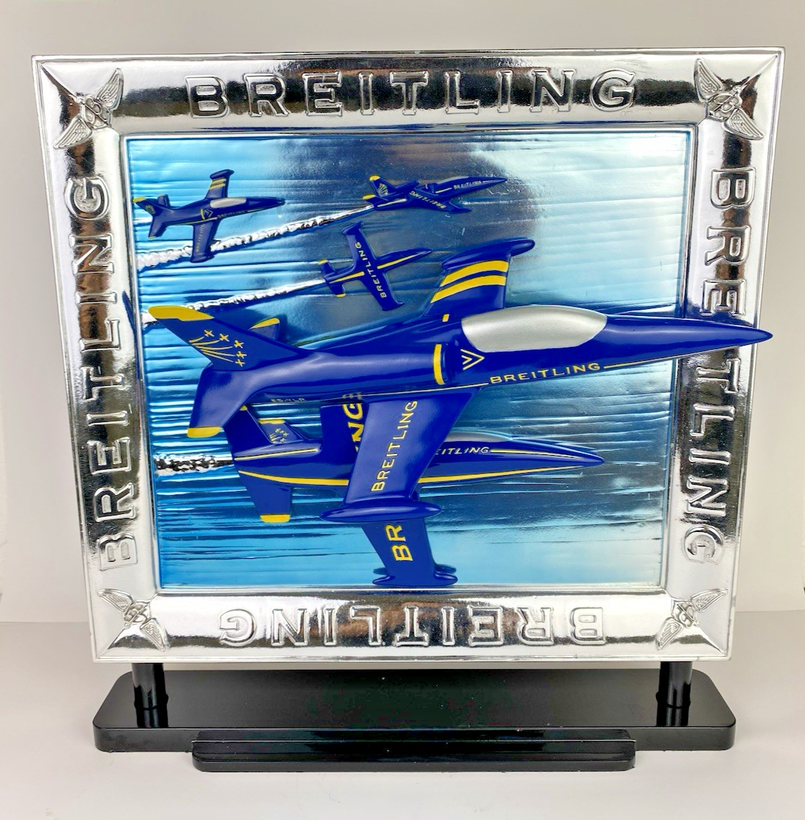 ORIGINAL BREITLING 3D JET PLANES SHOWCASE COUNTER TOP DEALER DISPLAY VINTAGE