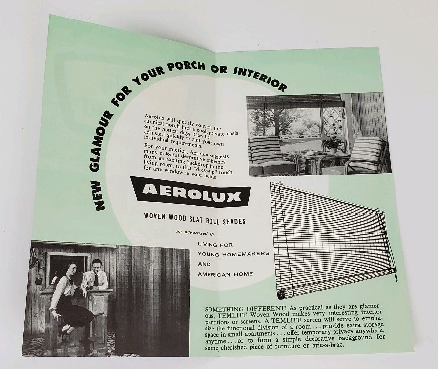 Vintage Aerolux Porch Shade Blinds Dealer Display Kit Salesman Sample In Box