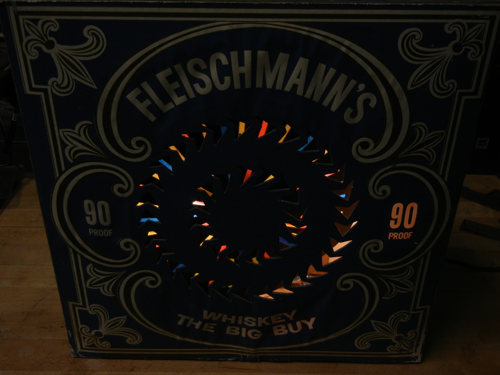 Very Rare Fleischmann’s Store Display Light The Whiskey Big Buy