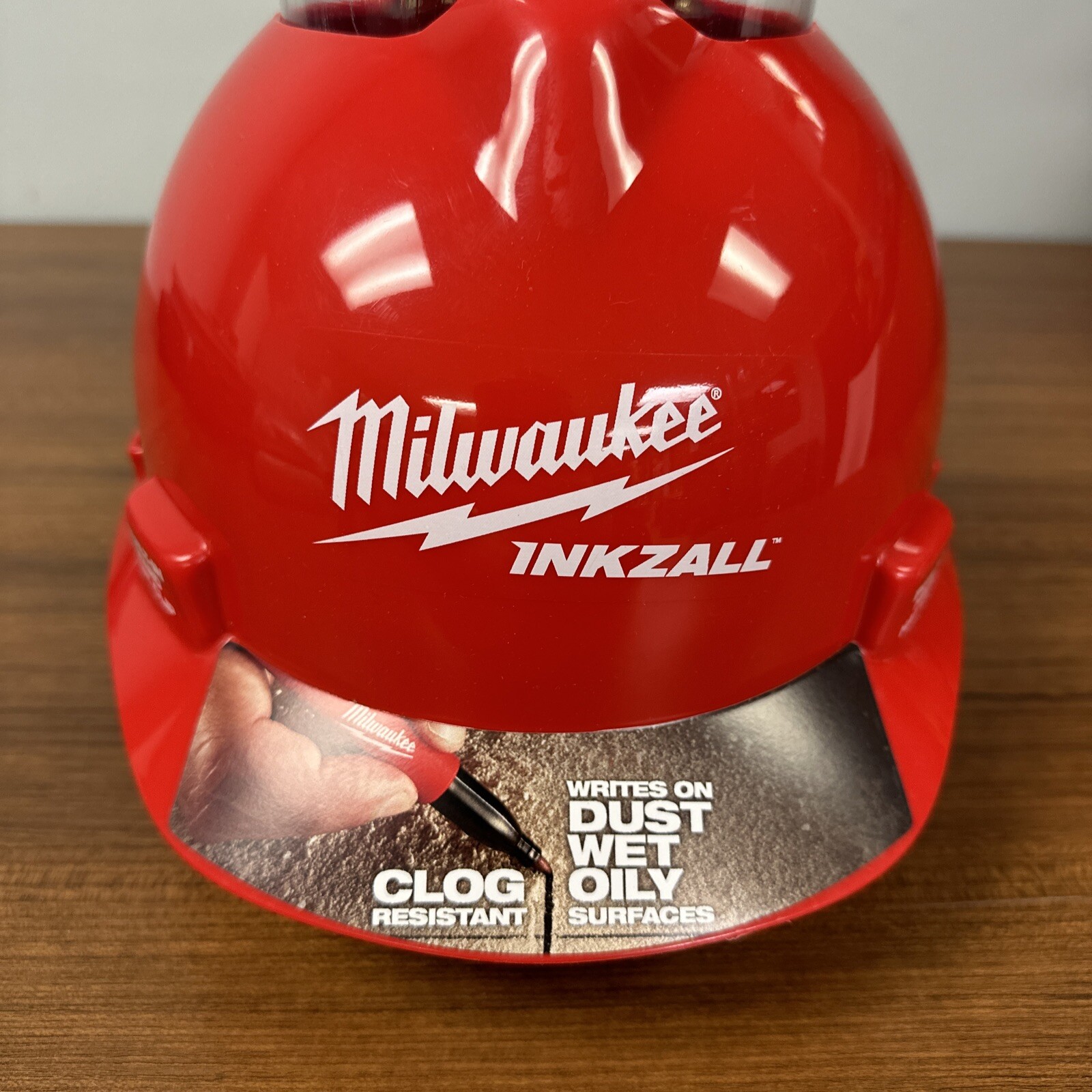 Milwaukee Tools Inkzall Hard Hat Display, Office/Pen Organizer, Man Cave Desk Ad
