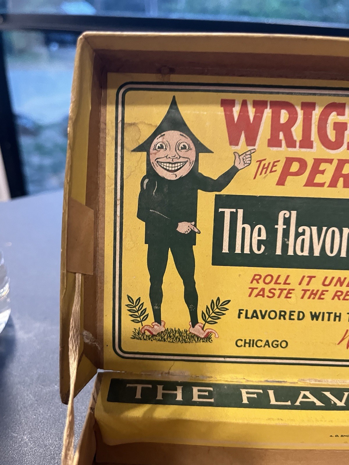 Vintage Wrigley’s Spearmint Gum Original Store Display 1920’s With 1 Display Pac