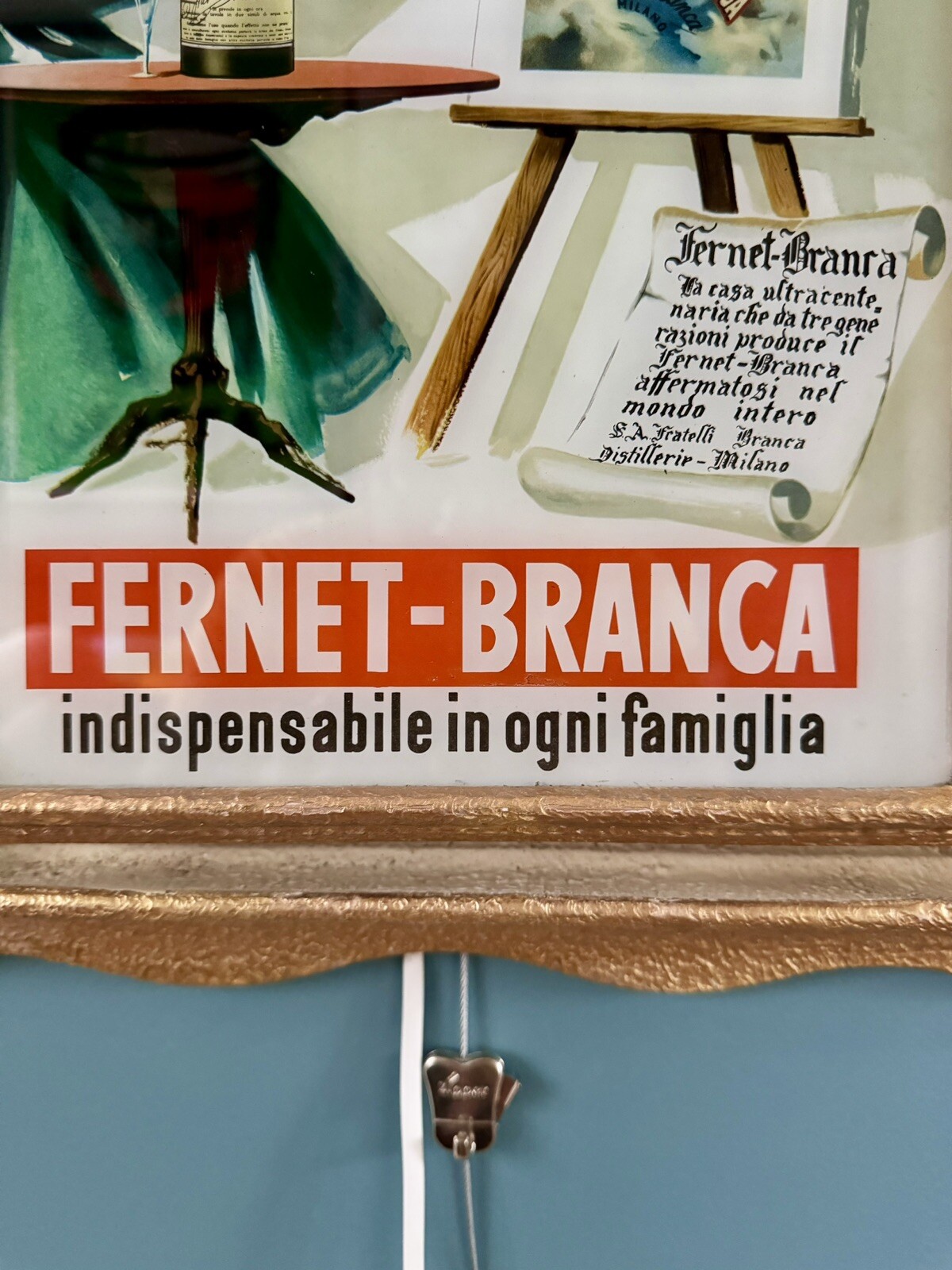 Original FERNET BRANCA Light Sign – Vintage 1948