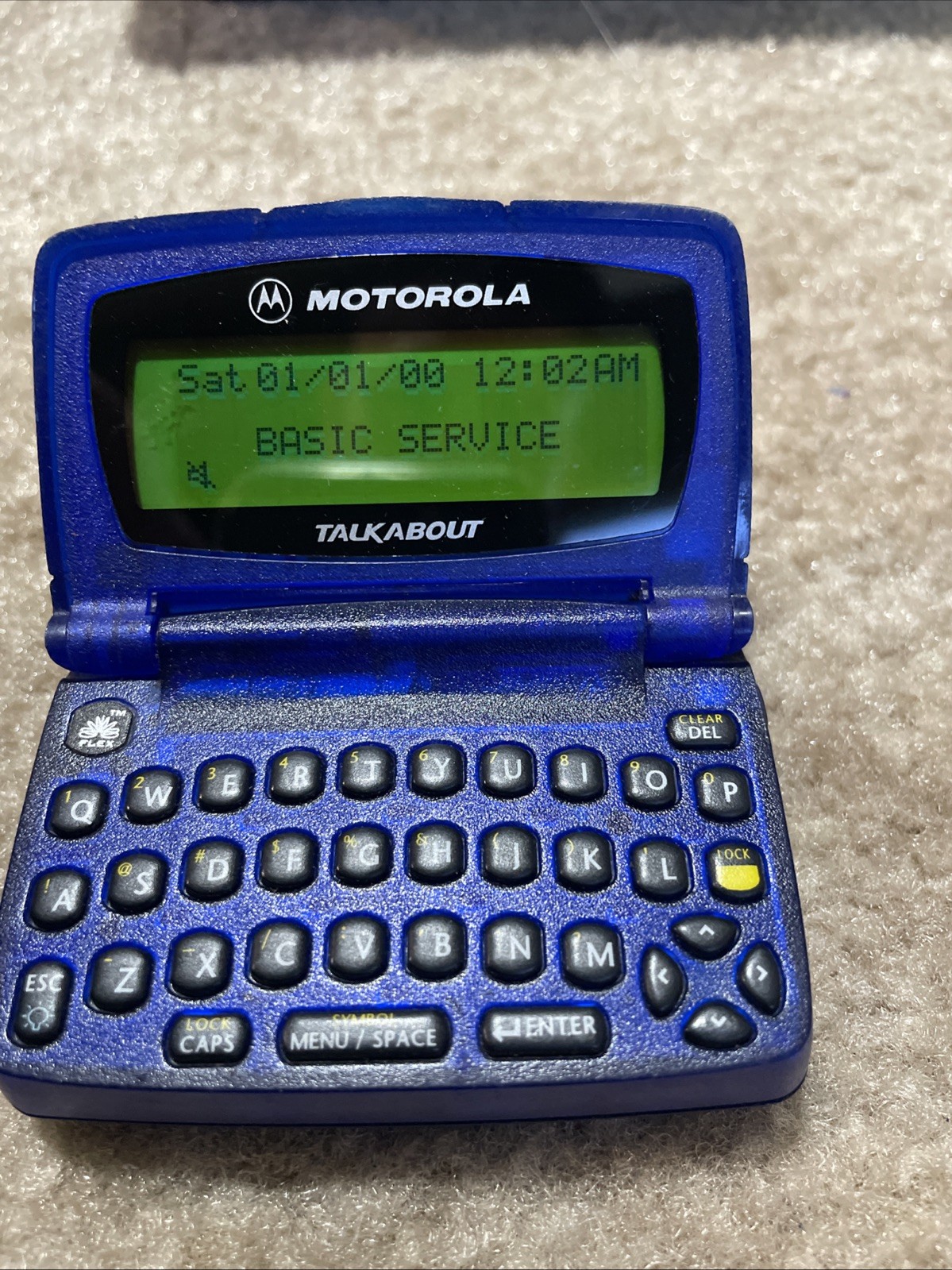 The Motorola Talkabout display pager is a collectible advertising item