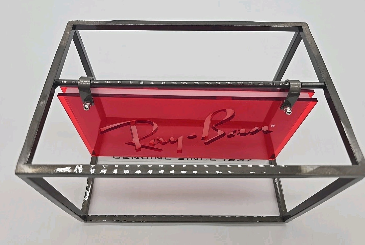 Ray-Ban Advertising Display Sign Logo Swinging Double Sided 8″x5″ Point Of Sale