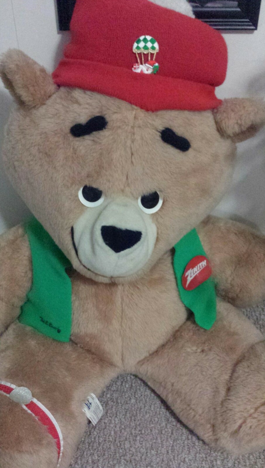 Vintage Zenith TV Advertising Giant Teddy Bear Ted E. Bear Mascot by Animal Farm