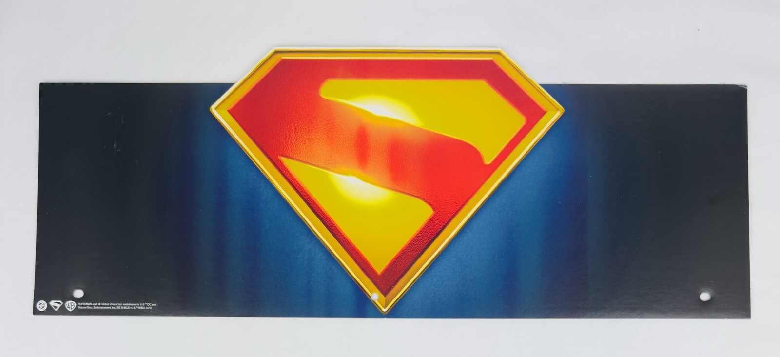 Spirit Halloween Cardboard End Cap Store Display Sign Superman DC 2025 24”x8”