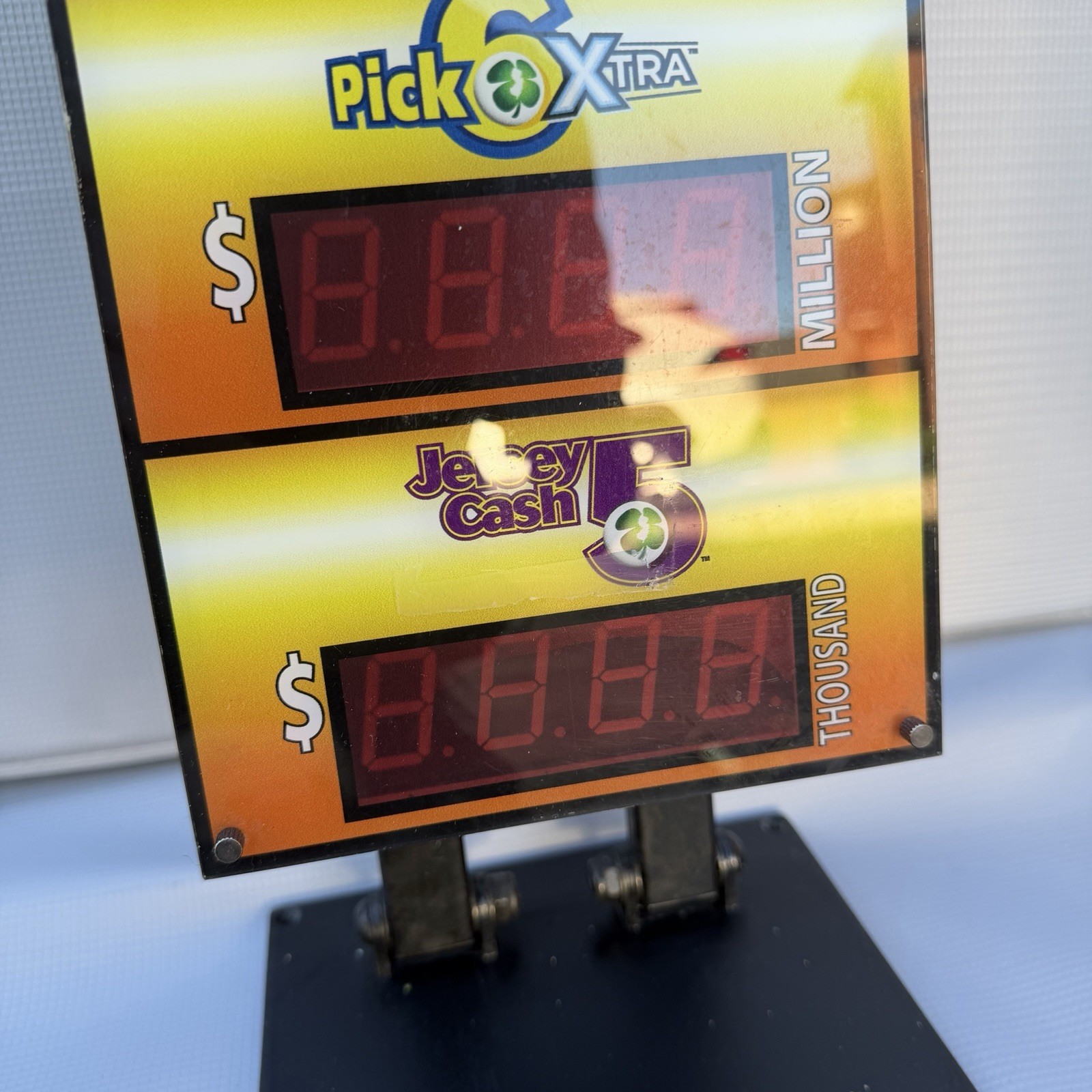 Vintage New Jersey Lottery Wireless Quad Jackpot LED Display Sign