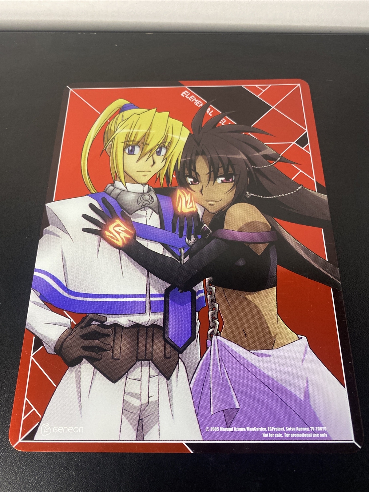 Elemental Gelade Teamwork Store Display Sign 7 X 5 Metal Manga RARE 🔥