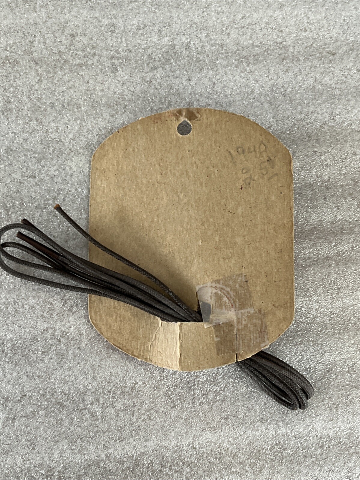 VTG Original 1940s A-Kamil-ide Shoe Lace Display Card 1 Pair Brown Laces NOS