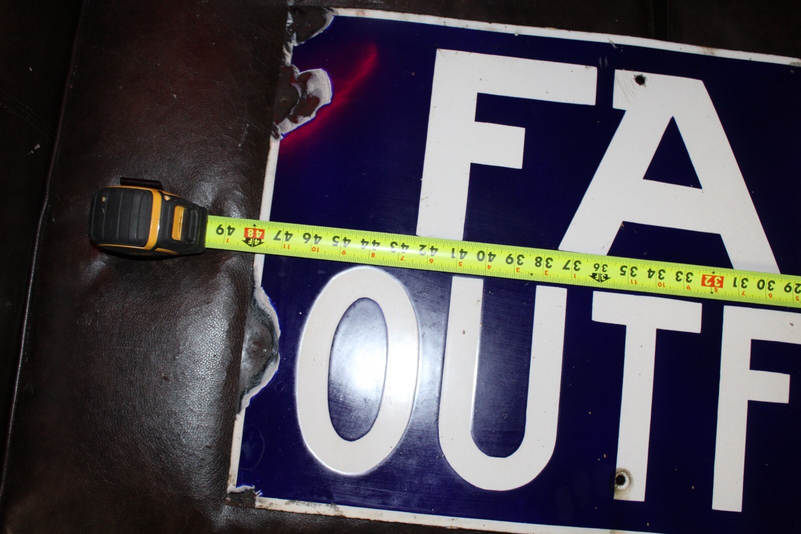 SCARCE CIRCA 1900 FAMILY OUTFITTERS PORCELAIN METAL SIGN FEDERAL ELECTRIC STORE