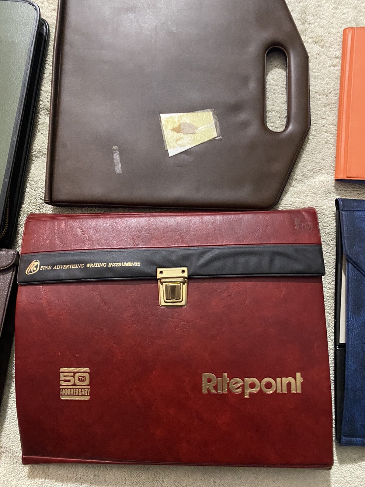 Vintage Advertising Pens Salesman Sample Case Ritepoint BIC Arrowflite Huge Lot